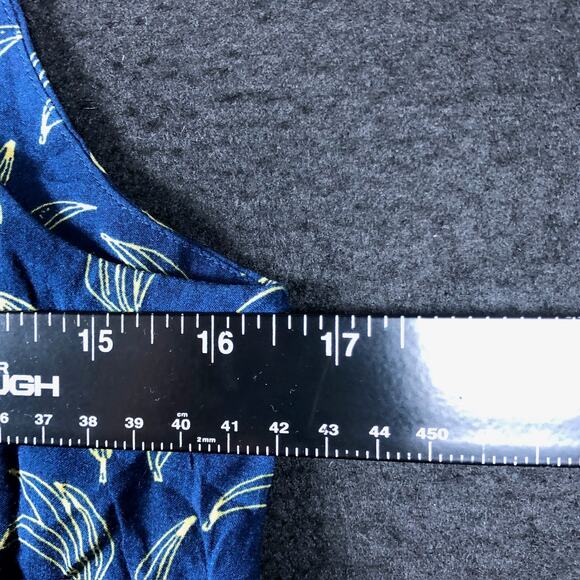 Maeve Anthropologie Women Blouse Blue Banana Print Sleeveless Button Down 0 - Picture 9 of 13